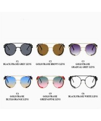 Round Fashion Steampunk Sunglasses Brand Designer Women Men Vintage Round Sun Glasses Luxury Sunglass UV400 Eyewear - 3 - CK1...
