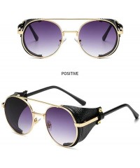 Round Fashion Steampunk Sunglasses Brand Designer Women Men Vintage Round Sun Glasses Luxury Sunglass UV400 Eyewear - 3 - CK1...