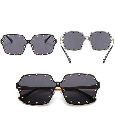 Goggle OVERSIZED Fashion Sunglasses-Gradient Shades Glasses Unisex-Polarized-Rimless - A - CA1905X0GRA $26.41