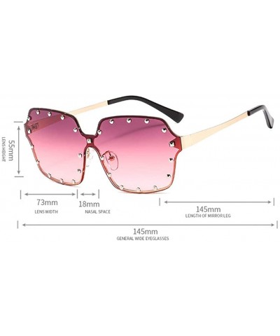 Goggle OVERSIZED Fashion Sunglasses-Gradient Shades Glasses Unisex-Polarized-Rimless - A - CA1905X0GRA $26.41