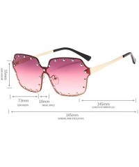 Goggle OVERSIZED Fashion Sunglasses-Gradient Shades Glasses Unisex-Polarized-Rimless - A - CA1905X0GRA $26.41