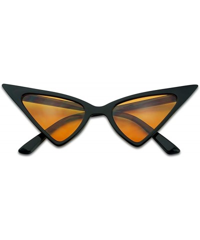 Retro Cat Eye Sunglasses - Orange