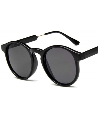 Round Retro Round Sunglasses Women Men Brand Design Transparent Female Sun Glasses 1 - 3 - C318XE0UUIT $8.83