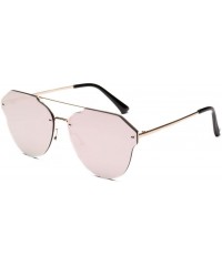 Aviator Metal Edge Frame UV Glasses Sunglasses Men Women Retro Vintage Glasses (Gold) - Gold - C218E4UO0QU $9.72