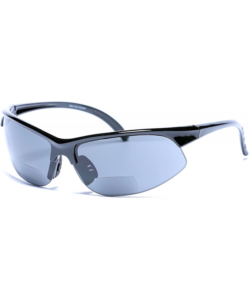 The Wind Breaker Sport Wrap Polarized Bifocal Sunglasses for Men and Women  - Black - CA18CXCEG0S