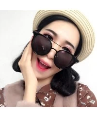 Aviator New Lady Round Simple Sunglasses Men Women Dazzle Glasses Luxury Mirror Classic Retro Metal Vintage Tiny Sun - 1 - CK...