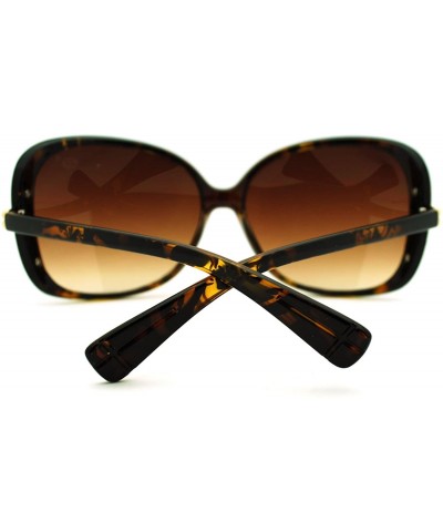 Butterfly Womens Cross Emblem Vogue Chic Fashion Plastic Butterfly Diva Sunglasses - Tortoise - C411J4NJ7WN $7.64