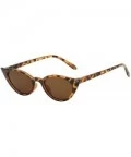 Cat Eye Small Cat Eye Sunglasses Vintage Square Shade Eyewear Narrow Cateye Eyewear - G - CH190HYAAN4 $7.34