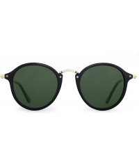 Oversized Retro Polarized Round Sunglasses for Women Vintage Small Mirror Glasses - C4186NY07R8 $20.01