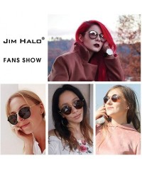 Oversized Retro Polarized Round Sunglasses for Women Vintage Small Mirror Glasses - C4186NY07R8 $20.01