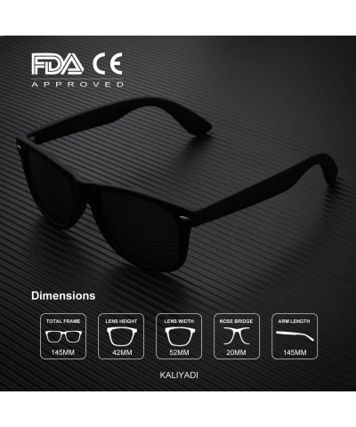 Square Unisex Polarized Retro Classic Trendy Stylish Sunglasses for Men Women Driving Sun glasses 100% UV Blocking - CA18NLWC...