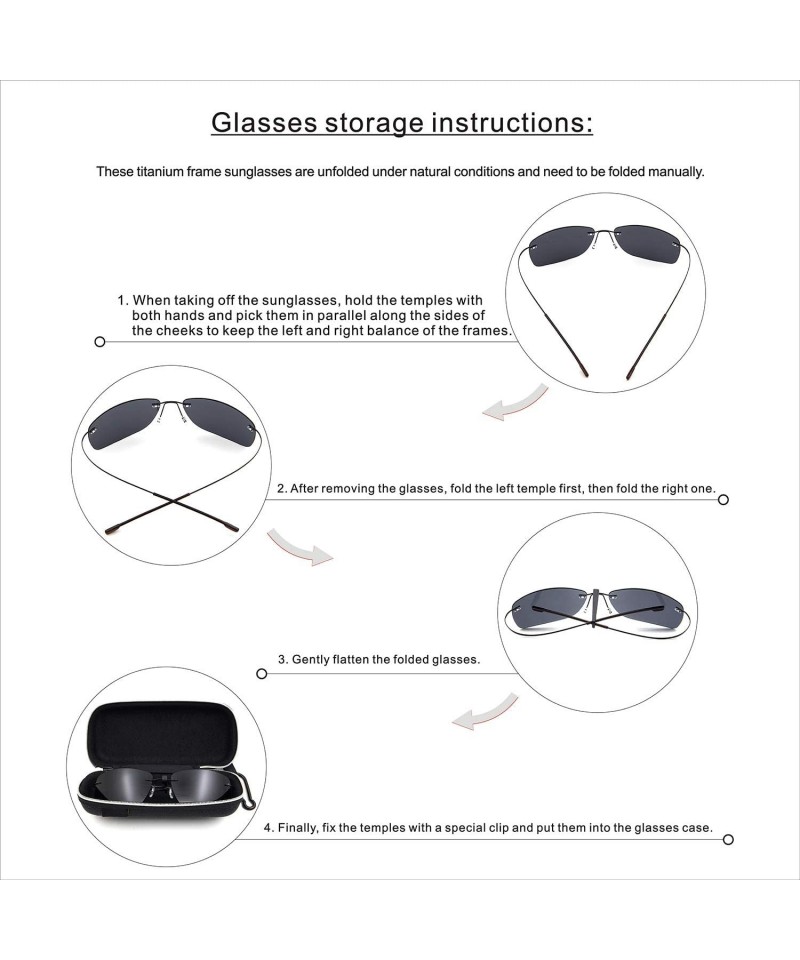 Pure Titanium Frame Sunglasses, Men's and Women's Sunglasses