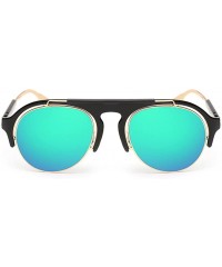 Rectangular Fashion Style Womens Sunglasses Frame Visual Lens UV400 Protection - Black/Green - C2128ECG06Z $18.77