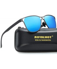 Sport Polarized Sunglasses Polarized sunglasses protection - Grey Blue - CJ192C67MUX $13.92