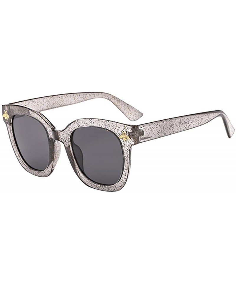 Aviator Women Man Vintage Bees Sunglasses Retro Big Frame Eyewear Fashion - Multicolor F - C718ECLMUE9 $8.28