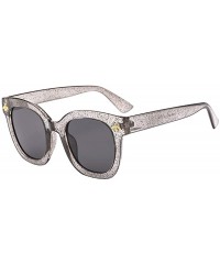 Aviator Women Man Vintage Bees Sunglasses Retro Big Frame Eyewear Fashion - Multicolor F - C718ECLMUE9 $8.28