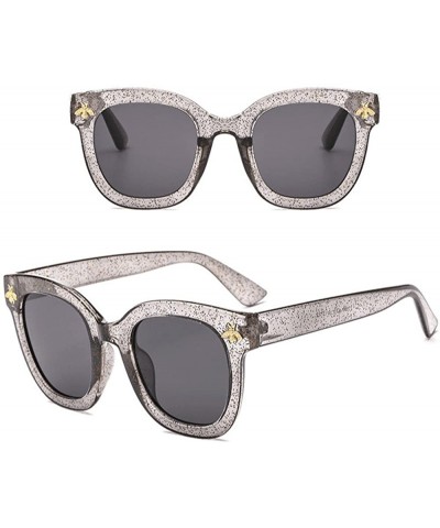 Aviator Women Man Vintage Bees Sunglasses Retro Big Frame Eyewear Fashion - Multicolor F - C718ECLMUE9 $8.28