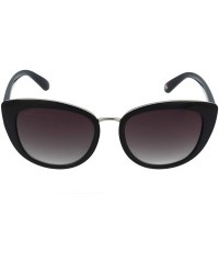 Cat Eye 7096 Cat-Eye Fashion Sunglasses - UV Protection - Black / Silver - CY18KDHI0ZU $29.19