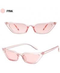 Cat Eye Sunglasses Designer Vintage Transparent Glasses - Clear Pink - C3198G6HGWL $22.17