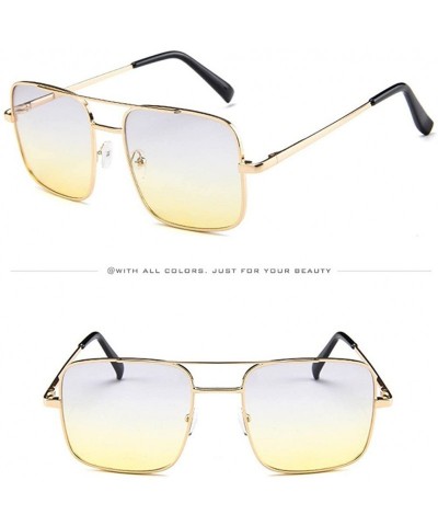 Semi-rimless Women Men Vintage Retro Glasses Unisex Fashion Oversize Frame Sunglasses Eyewear - C - C6193XHLC82 $7.56