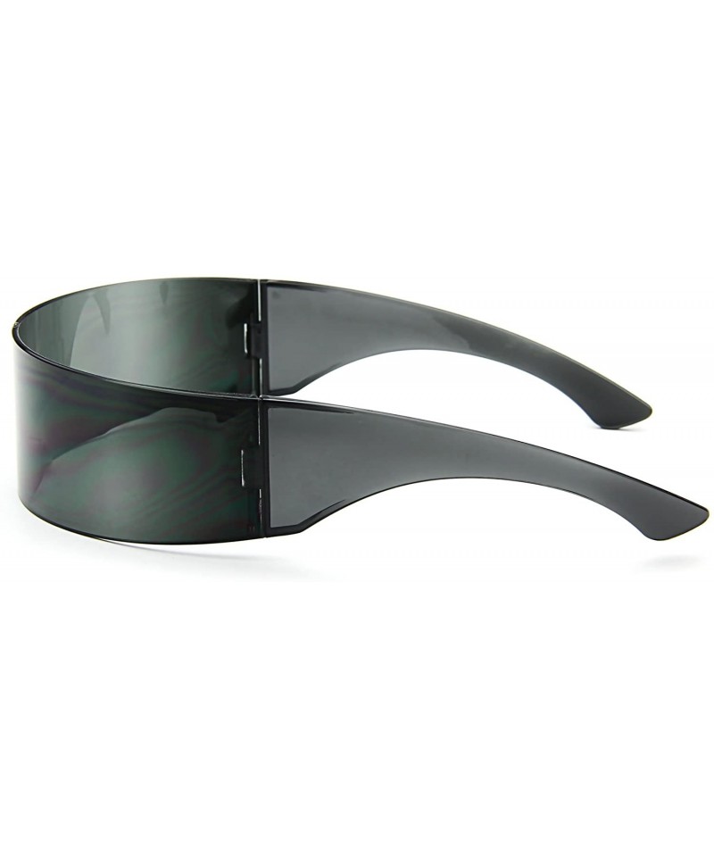 Futuristic Shield Sunglasses Monoblock Cyclops 100 Uv400 Black Cz18y56lyht 