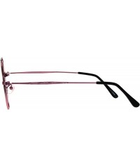 Round Octagon Shape Sunglasses Flat Top Metal Frame Colorful Shades UV 400 - Pink - CA185Z0N2TI $8.39