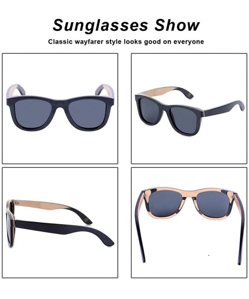 Women Skateboard Wood Sunglasses Polarized Men Sun Shades with