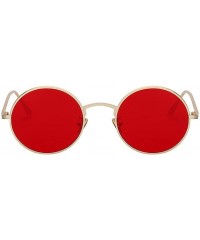 Round Unisex Men UV400 Round Retro Vintage Sunglasses Women Fashion Glasses Eyeglasses - Red - C218C8NG94T $10.54