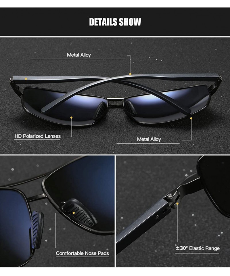 Men's Retro Polarized Sunglasses Unbreakable Frame Sunglasses For