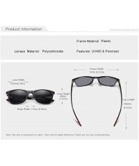 Wayfarer Genuine Tough Men's Polarized Sunglasses Square Fashion - Black/Red - CS18YK8HDCE $22.25