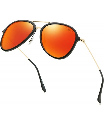 Driving Beach Fishing Chic Sunglasses for Men Women Aviator Polarized Metal  Mirror UV 400 Lens Protection - CK18W2KQ682