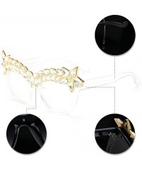 Oversized Womens Luxury Diamond Decorated Sunglasses UV400 Retro Eyeglasses - Style 06 - CZ18GWRR47M $11.02