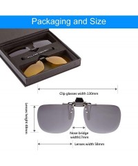 Sport Polarized Clip On Sunglasses Driving Reading 2Pack - Oval (Gray & Gray) - CC19DAT64S4 $13.82