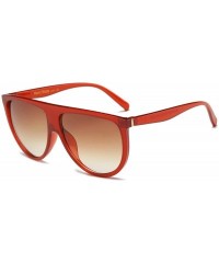 Square Women Retro Big Frame Sunglasses Fashion Brand Design Men Goggle UV400 - Red - CN18RGQX2W4 $10.62