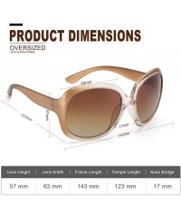 Oversized Oversized Sunglasses for Women - Extra Large Frame Polarized UV400 Lens Classic Fashion Sun Eye Glasses - C7199X0KT...