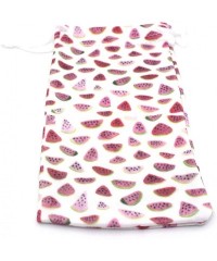 Rectangular Premium Drawstring Closure Fruit Print Microfiber Eyewear Pouch - Watermelon - C71956WELWR $8.68