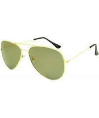 Aviator Classic Aviator Sunglasses Lightweight Metal Frame Polarized Lens - Style 1- Gold/Gold - CZ195ZTYTNC $10.65