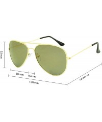 Aviator Classic Aviator Sunglasses Lightweight Metal Frame Polarized Lens - Style 1- Gold/Gold - CZ195ZTYTNC $10.65