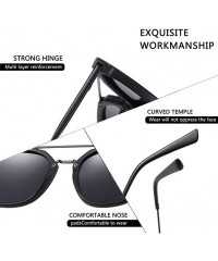 Square Square Frame Sunglasses for Men Driving Sun Glasses Summer Eyewear UV400 - C2silver Black - CG199I896RL $10.56