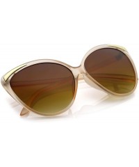 Cat Eye Women's Oversize Metal Accent Bold Cat Eye Sunglasses 61mm - Pink-gold / Amber - CI1856558S2 $11.31