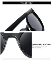 Round Polarizing Sunglasses Round Sunglasses Polarizing Men Drivers Driving Sunglasses - Blackish Green - C318YRET2ZY $27.33