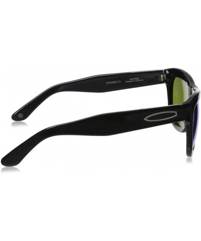 Round MN Classic HTG1022 C2 Polarized Round Sunglasses - Shiny Black - CO11OCMX79F $37.66