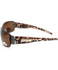 Rimless Rimless Rectangular Sunglasses Mens Designer Fashion Shades - Brown Tort - CO11CRQ2QZJ $11.13