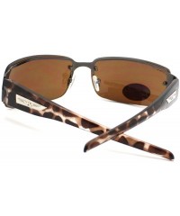 Rimless Rimless Rectangular Sunglasses Mens Designer Fashion Shades - Brown Tort - CO11CRQ2QZJ $11.13