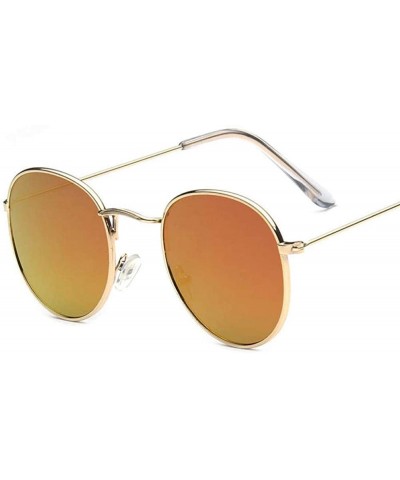 Aviator Unique Men Sunglasses Oculos De Sol Metal Frame Retro C18 Gold Light Red - C17 Gold Light Green - CO18YZWNGXU $8.48