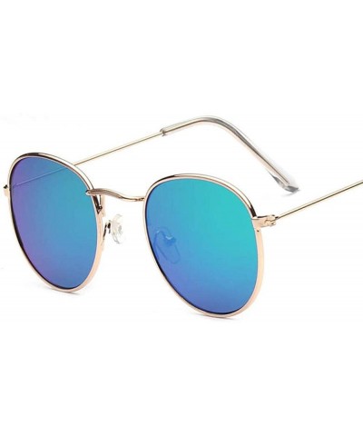 Aviator Unique Men Sunglasses Oculos De Sol Metal Frame Retro C18 Gold Light Red - C17 Gold Light Green - CO18YZWNGXU $8.48