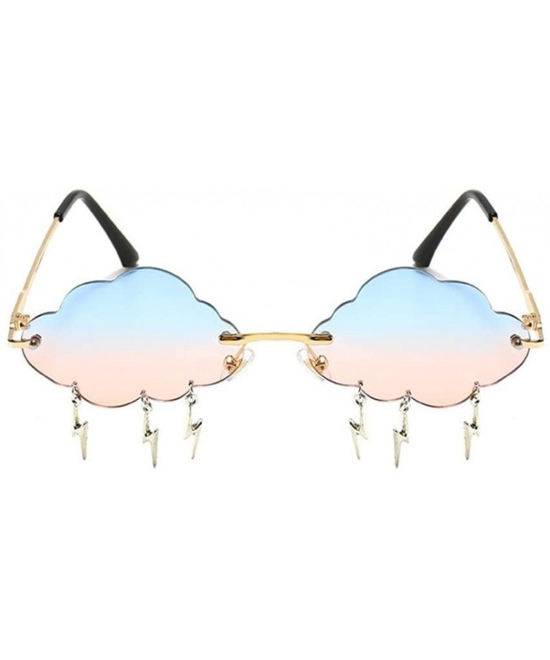 Sport Sunglasses Polarized Protection Steampunk - Blue & Pink - CT190HYNY8K $10.01