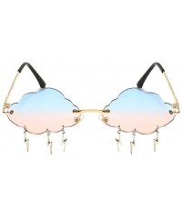 Sport Sunglasses Polarized Protection Steampunk - Blue & Pink - CT190HYNY8K $10.01