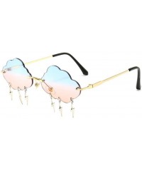 Sport Sunglasses Polarized Protection Steampunk - Blue & Pink - CT190HYNY8K $10.01