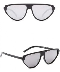 Rectangular Unisex Fashion Sunglasses-Retro Eyewear Vintage Eye Radiation Protection - Silver - CI18OZ7DKKC $11.63